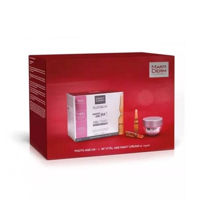 Pack Martiderm Platinum Photo Age 30 ampollas 2 ml + Vital Age Crema Noche 15 ml