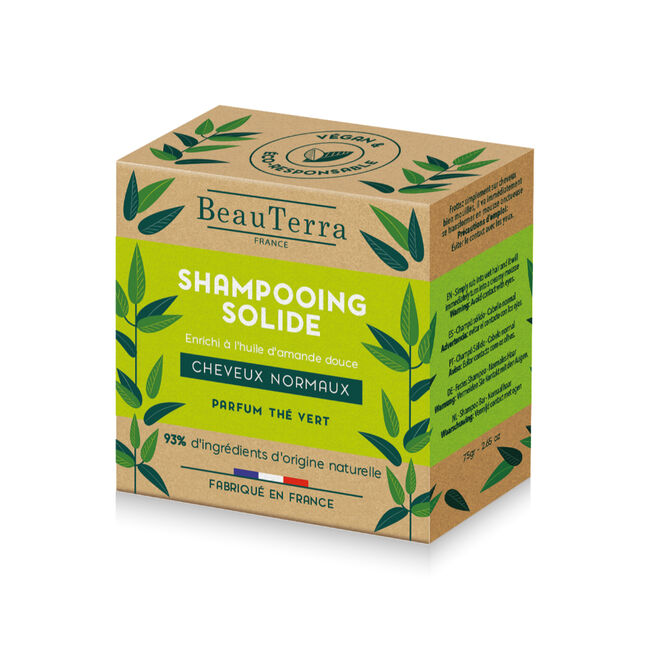 imagen de BeauTerra Champ&uacute; S&oacute;lido Cabello Normal, 75 g