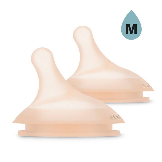 Suavinex Zero Zero Tetina Anticólicos de Silicona Flujo Medio, 2 Uds