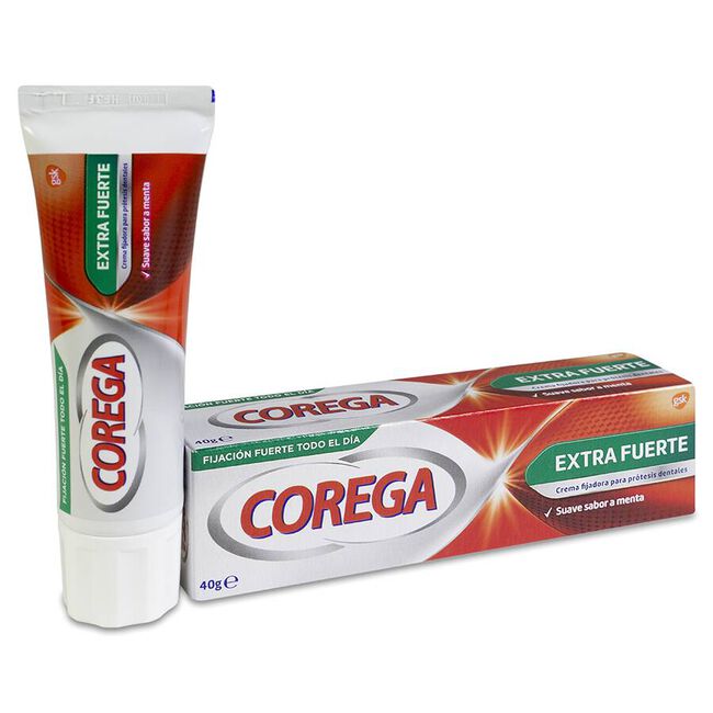 Corega Extra Fuerte Adhesivo Prótesis Dental, 40 ml