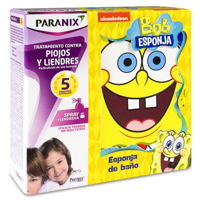 Pack Paranix Spray Tratamiento + Esponja de Ba&ntilde;o Bob Esponja