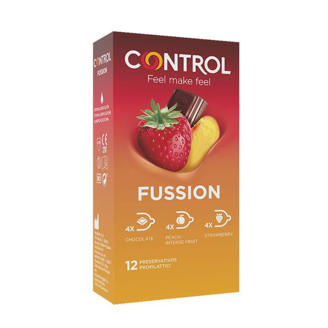 Control Fussion Chocolate, Melocotón y Fresa, 12 Ud