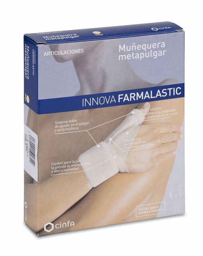 Farmalastic Innova Muñequera Metapulgar Talla Pequeña/Mediana, 1 Ud