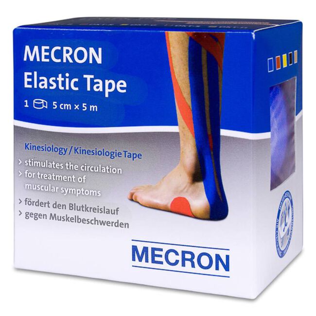 Mecron Elastic Tape Venda Muscular Azul, 5 cm x 5 m