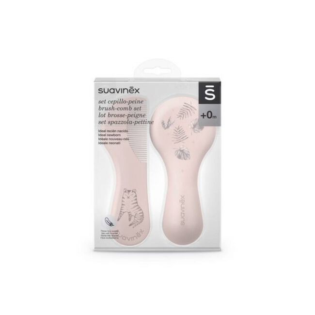 Suavinex Set Cepillo-Peine Rosa, 1 Ud