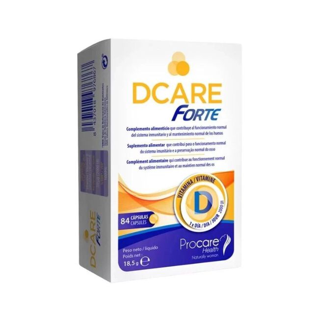 Procare Health Dcare Forte Vitamin D3, 84 Cápsulas