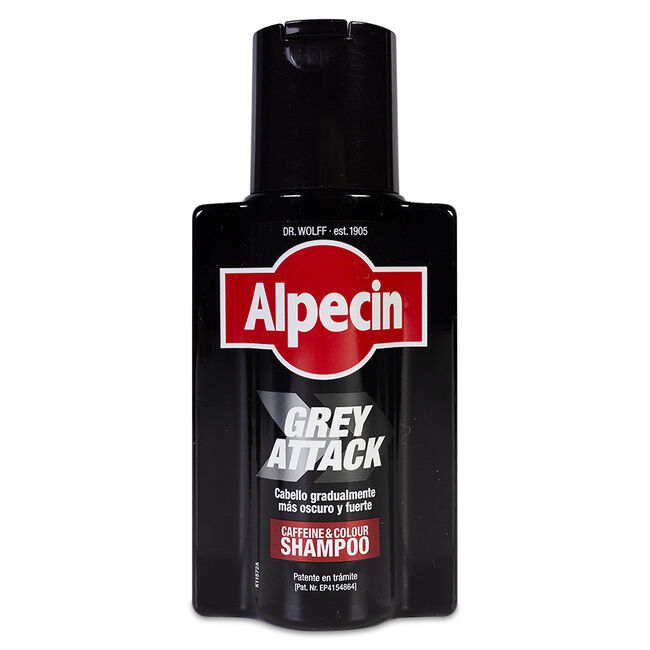 Alpecin Grey Attack Champú Anticaída Cafeína y Color, 200 ml