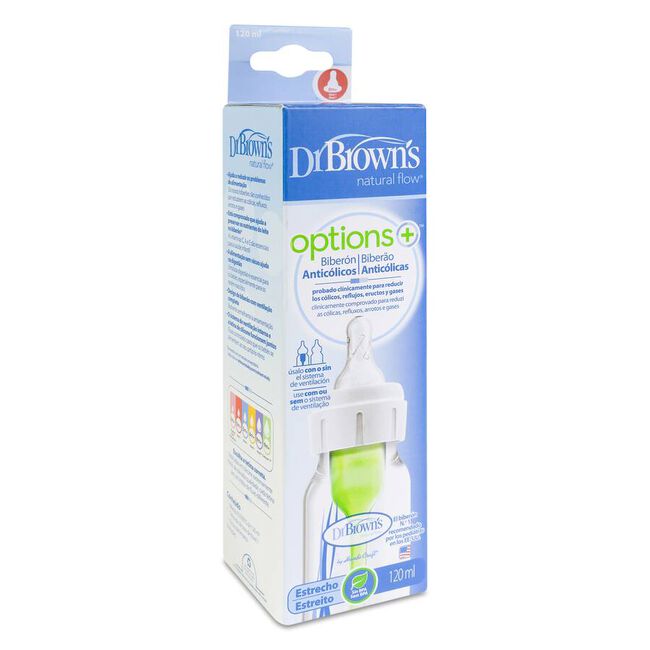 Dr. Brown's Options+ Biberón Boca Ancha 150 ml, 1 Ud