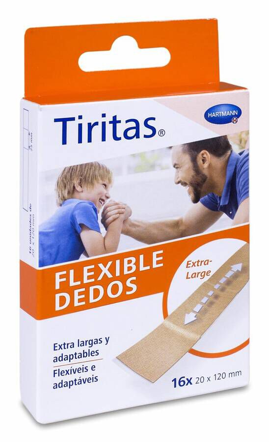 Tiritas para Dedos Extra Larga, 16 Uds