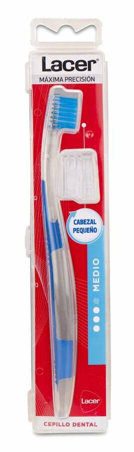 Lacer Cepillo Dental Adulto Cabezal Pequeño Medium, 1 Ud