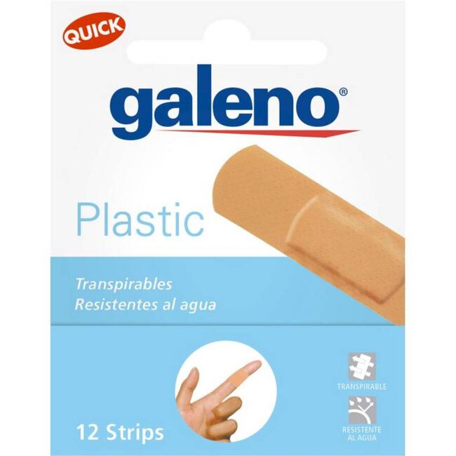 Galeno Tiras Quick Plastic Color Piel, 12 Uds