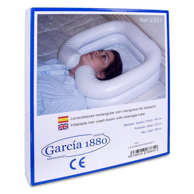 Lavacabezas Rectangular Hinchable, 1 Unidad