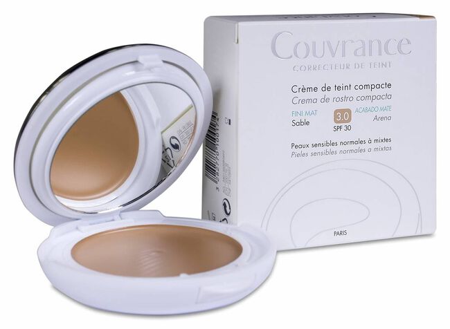 Avène Couvrance Crema Compacta Acabado Mate Tono 3 Arena SPF 30, 9,5 g