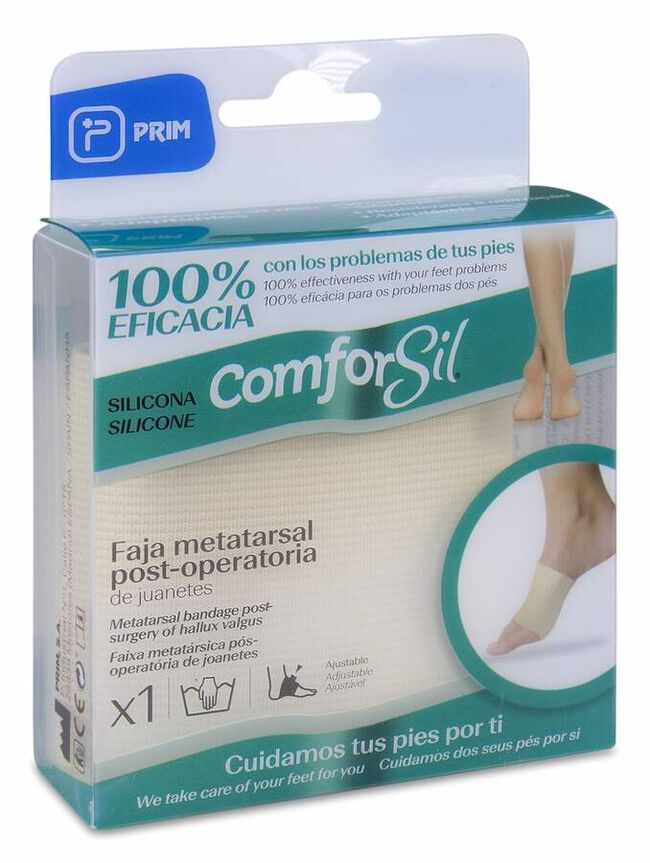 Comforsil Faja Metatarsal Post-operatoria De Juanetes Talla S, 1 Ud