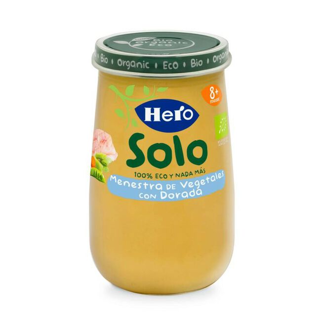 Hero Baby Eco Solo Menestra Verduras con Dorada, 190 g