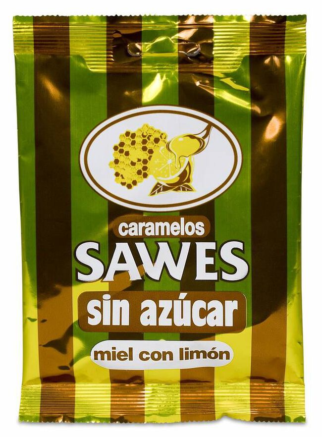 Sawes Caramelos Miel y Limón Sin Azúcar, 50 g