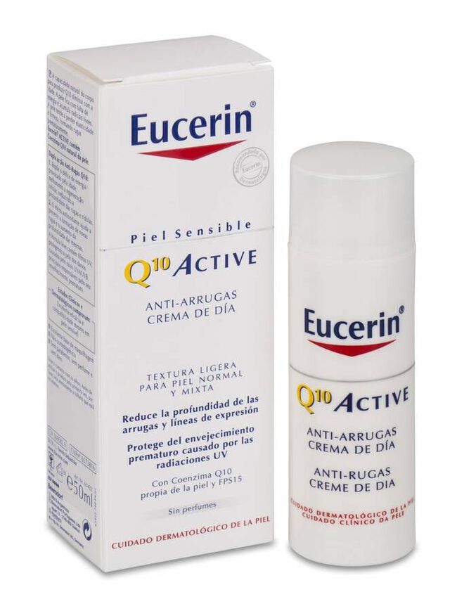 imagen de Eucerin Q10 Active Fluido Antiarrugas Crema de D&iacute;a FPS 15, 50 ml
