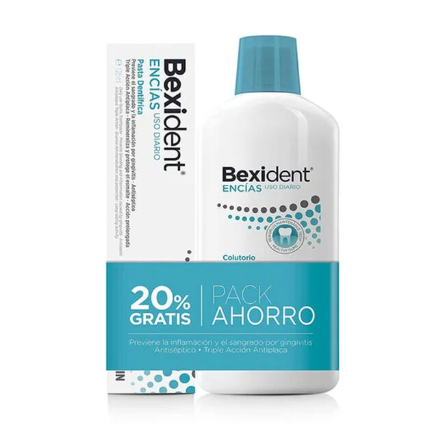 Pack Bexident Encías Pasta, 75 ml + Colutorio, 500 ml