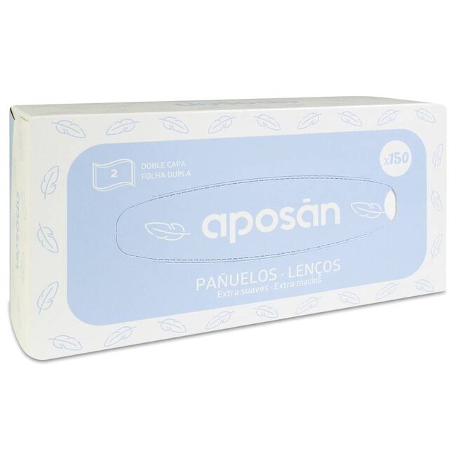 Aposán Caja de Pañuelos de Doble Capa, 150 Unidades