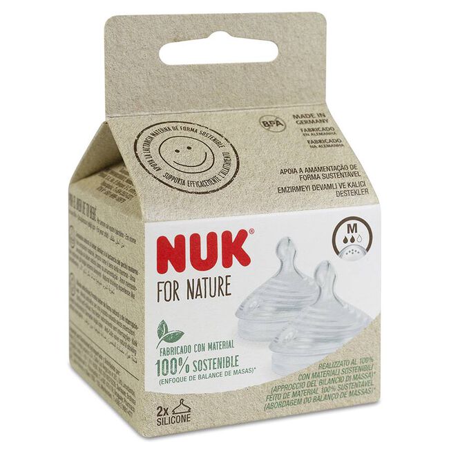Nuk Natura Sense Tetina Silicona Talla M 0-6 M, 2 Uds