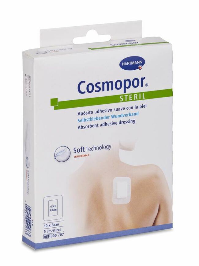 Cosmopor Steril Apósito 10 x 8 cm, 5 Uds
