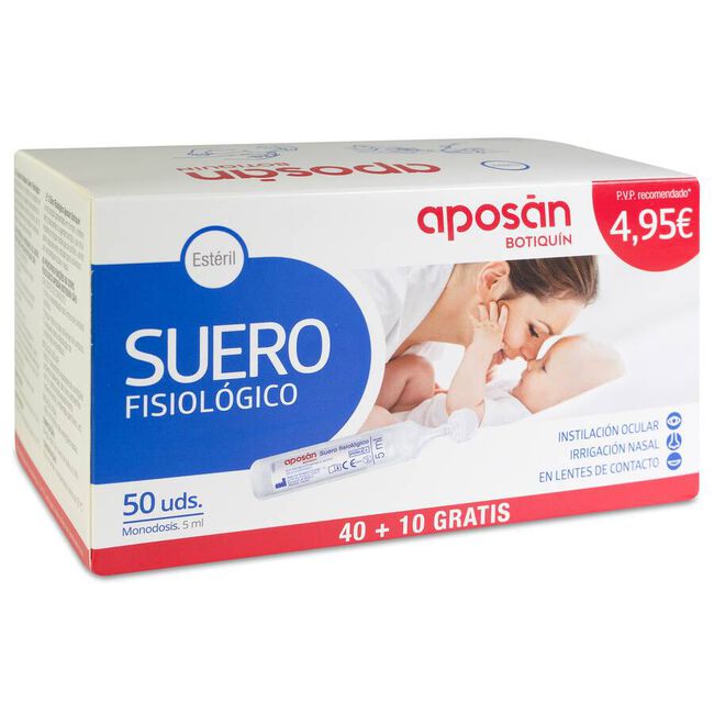Apos&aacute;n Suero Fisiol&oacute;gico 5 ml, 50 Monodosis