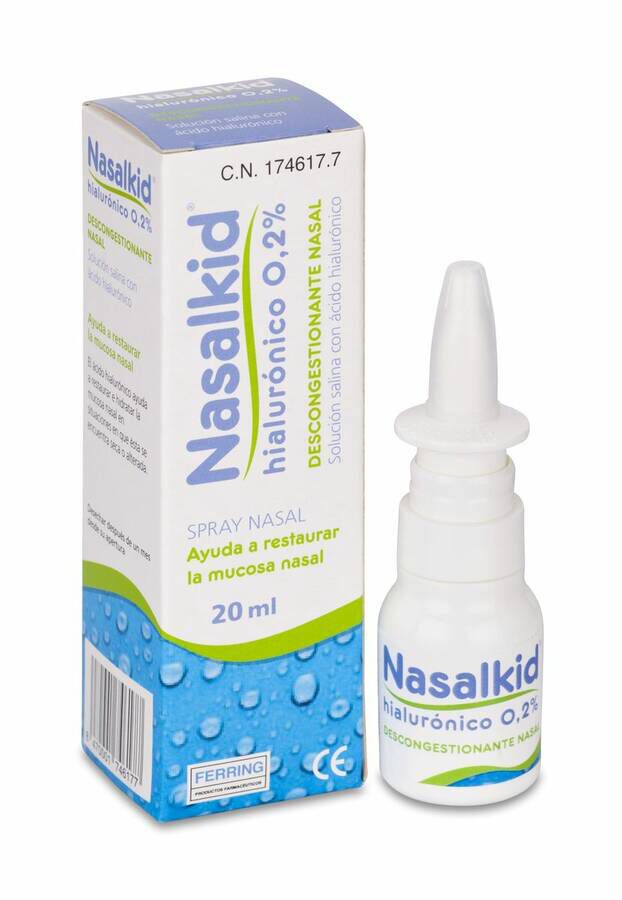 Nasalkid Spray Nasal con Ácido Hialurónico 0,2%, 20 ml