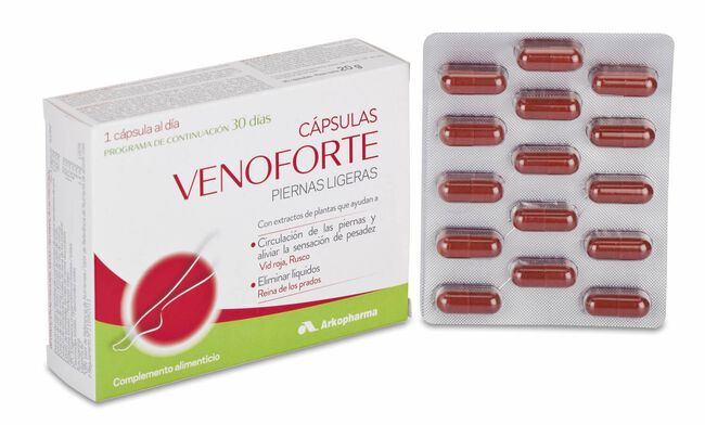 Arkopharma Venoforte Piernas Ligeras, 30 Cápsulas