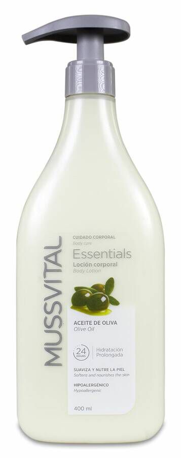 Mussvital Essentials Loción Corporal de Aceite de Oliva, 400 ml
