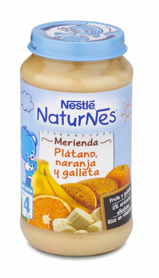 Nestl&eacute; Naturnes Pl&aacute;tano, Naranja y Galleta