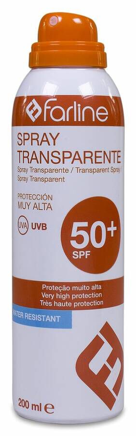 Farline Spray Transparente Water Resistant SPF 50+, 200 ml