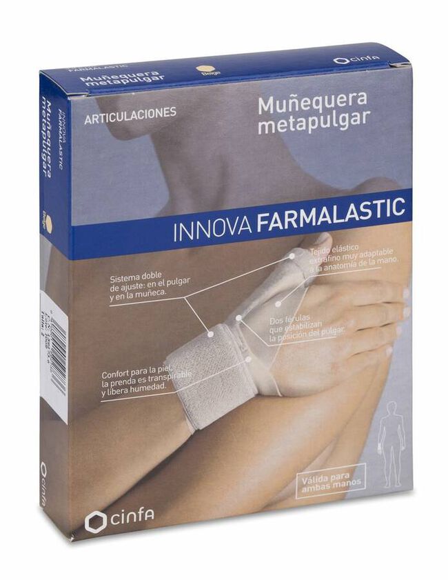 Farmalastic Innova Muñequera Metapulgar Grande/Extra-grande, 1 Ud