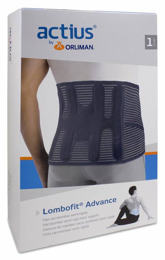 Actius Lombofit Advance Faja Sacrolumbar Semirrígida Gris T2, 1 Ud