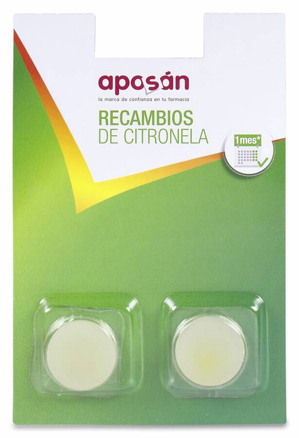 Aposán Recambio Pulsera Citronela, 2 uds