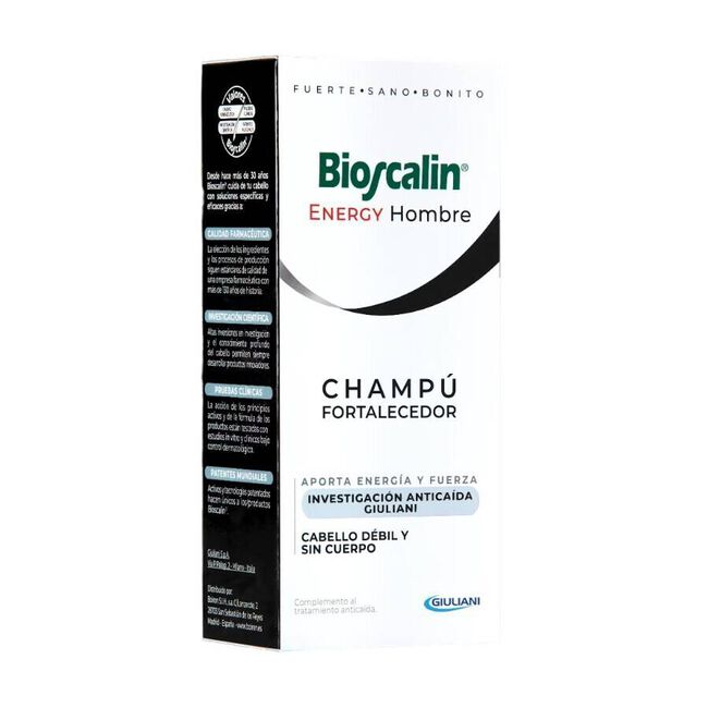 Boiron Bioscalin Energy Hombre Champú Fortalecedor, 200 ml