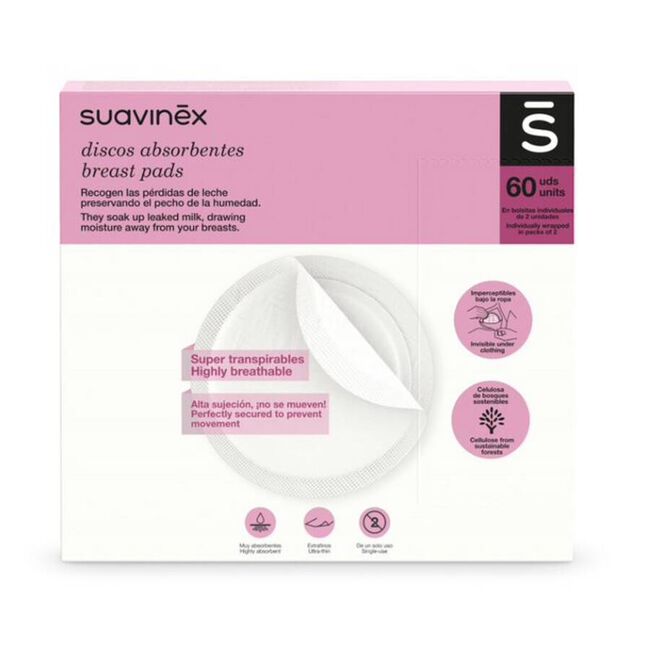 Suavinex Discos Absorbentes Protegesenos, 60 Uds