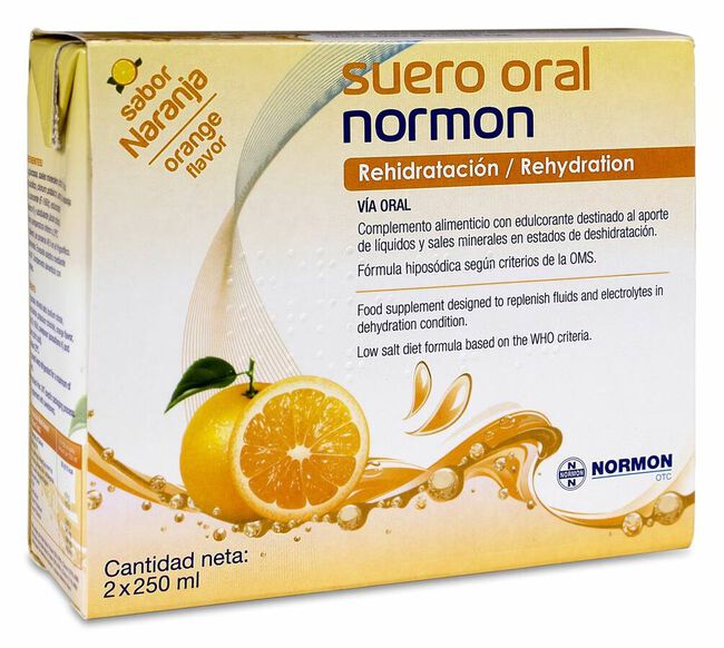 Normon Suero Oral Sabor Naranja, 2 Uds