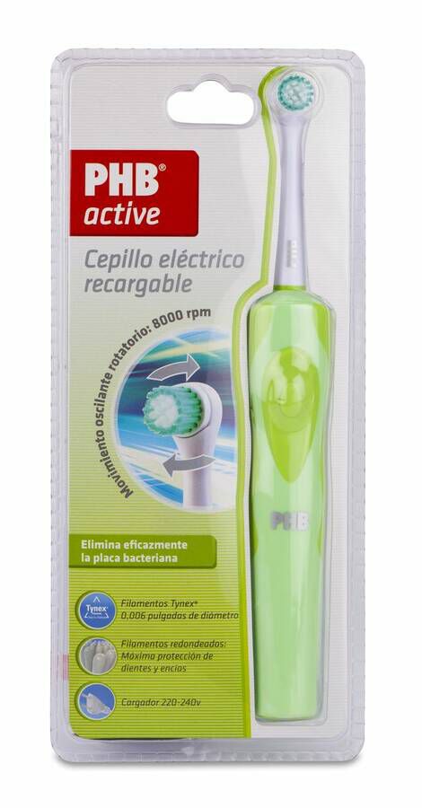 imagen de PHB Active Cepillo El&eacute;ctrico Recargable Verde, 1 Ud