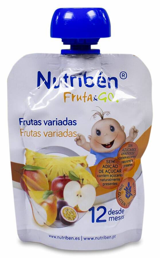 Nutribén Fruta & GO! Frutas Variadas, 90 g