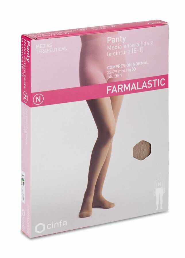 Farmalastic Panty de Compresión Normal Beige Talla Mediana, 1 Ud