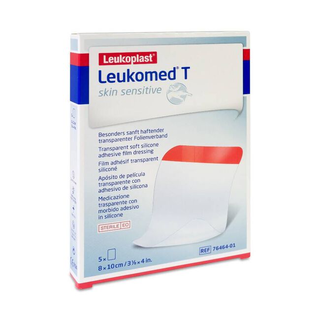 Leukomed T Apósito Piel Sensible 8 x 10 cm, 5 unidades
