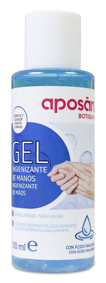 Aposán Gel Limpiador de Manos con Ácido Hialurónico, 100 ml