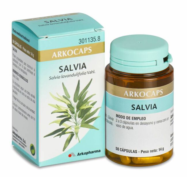 Arkopharma Arkocápsulas Salvia, 50 Cápsulas