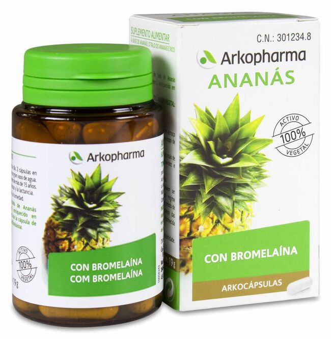 Arkopharma Arkocápsulas Ananás, 48 Cápsulas