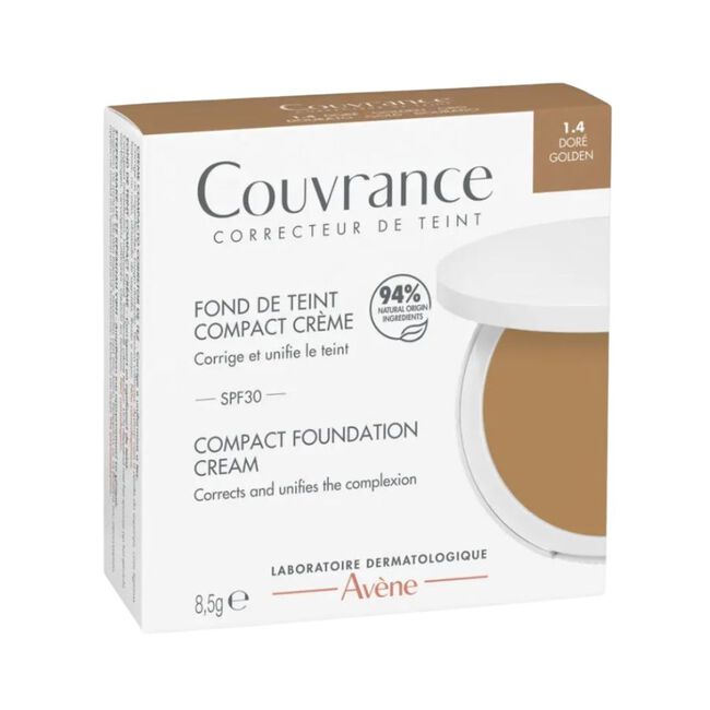 Avène Couvrance Crema Compacta Acabado Mate Tono 5 Bronceado SPF 30, 9,5 g