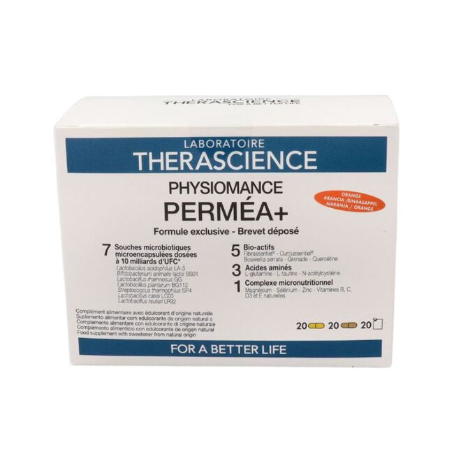Therascience Permea+, 20 sobres, 20 cápsulas, 40 comprimidos