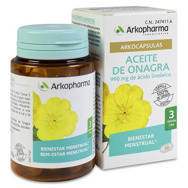 Arkopharma Arkocápsulas Aceite de Onagra, 50 Perlas