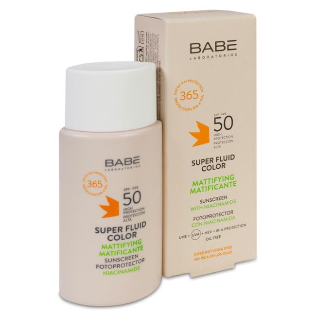 Babe Super Fluid Fotoprotector Con Color Spf50+, 50 ml