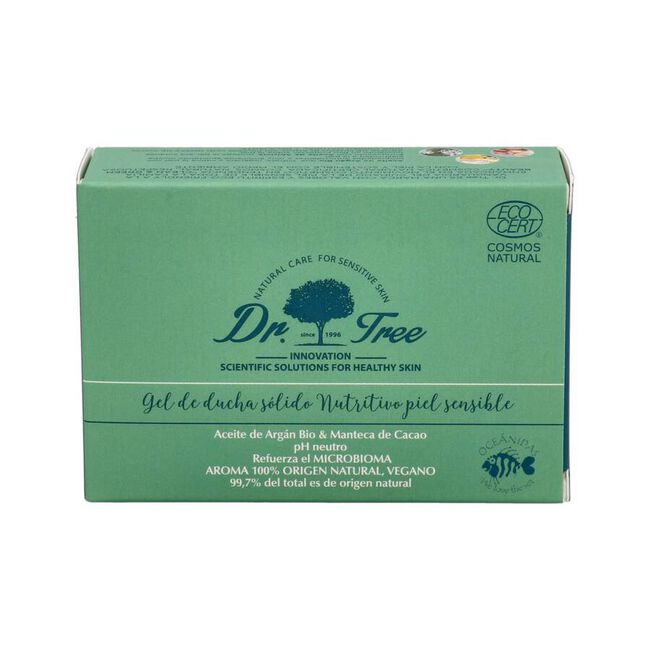 Dr. Tree Gel de Ducha Sólido Nutritivo Piel Sensible, 120 g