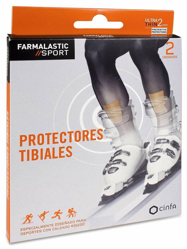 Farmalastic Sport Protectores Tibiales, 2 Uds